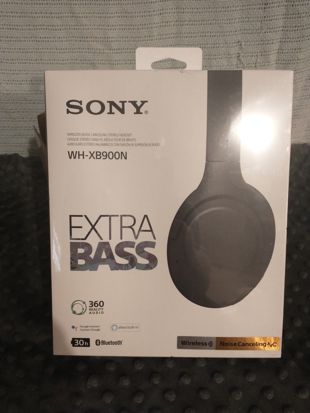 NiB Sony WH-XB900N Black Wireless Noise Cancelling Headphones Alexa Bluetooth